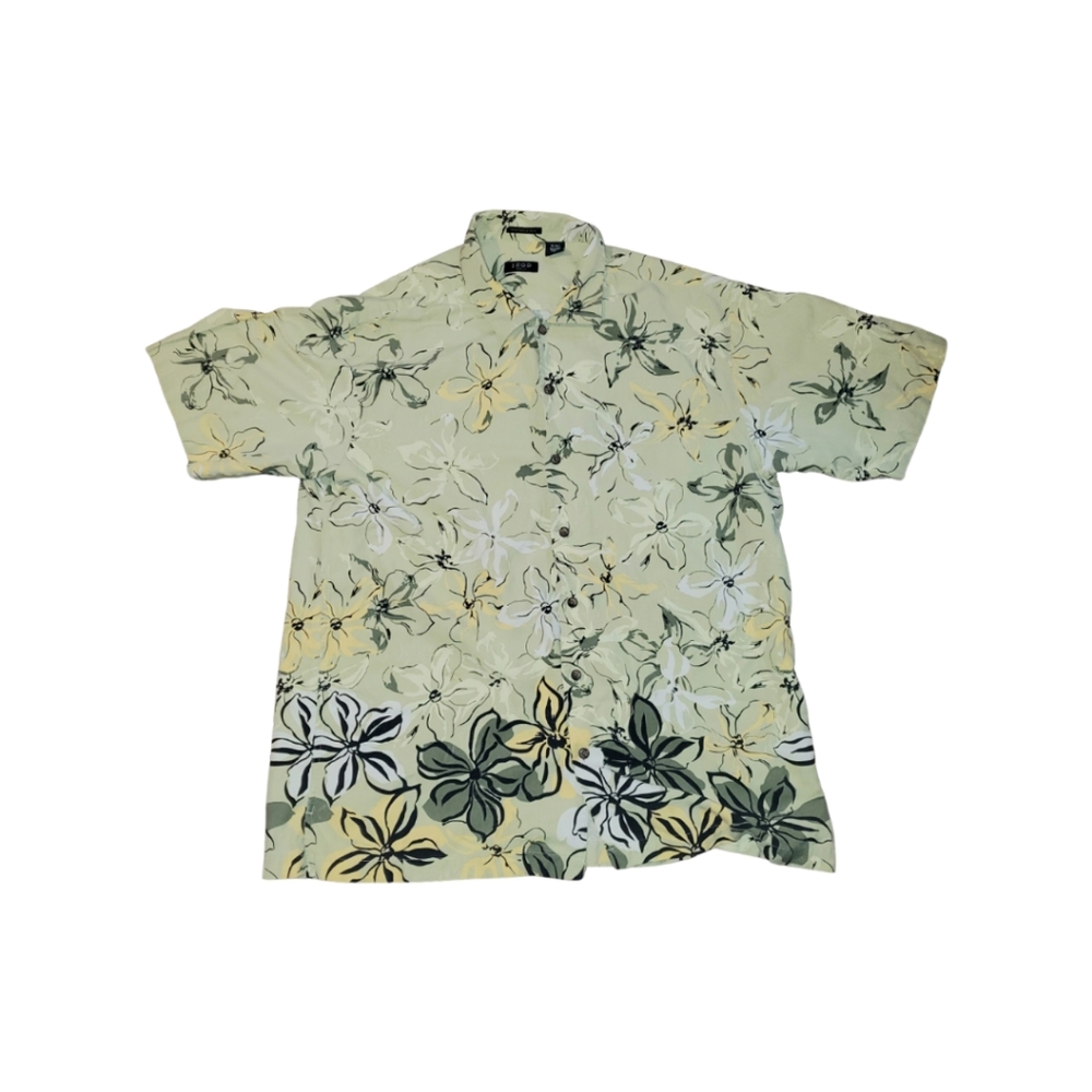 Izod Jamaica floral silk button up shirt